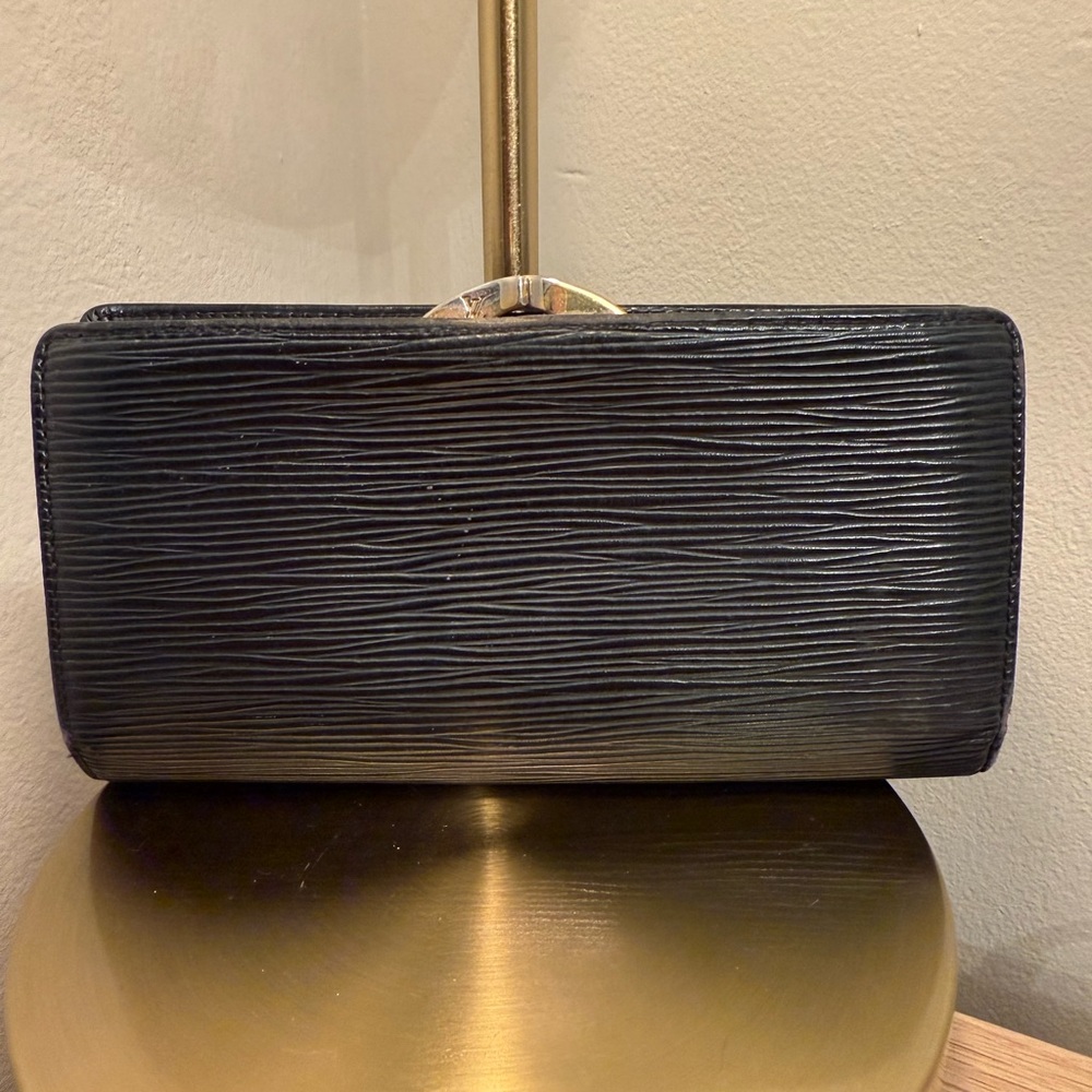 Authentic Louis Vuitton Continental Viennois Epi Long Wallet Black Purse - Picture 2 of 14